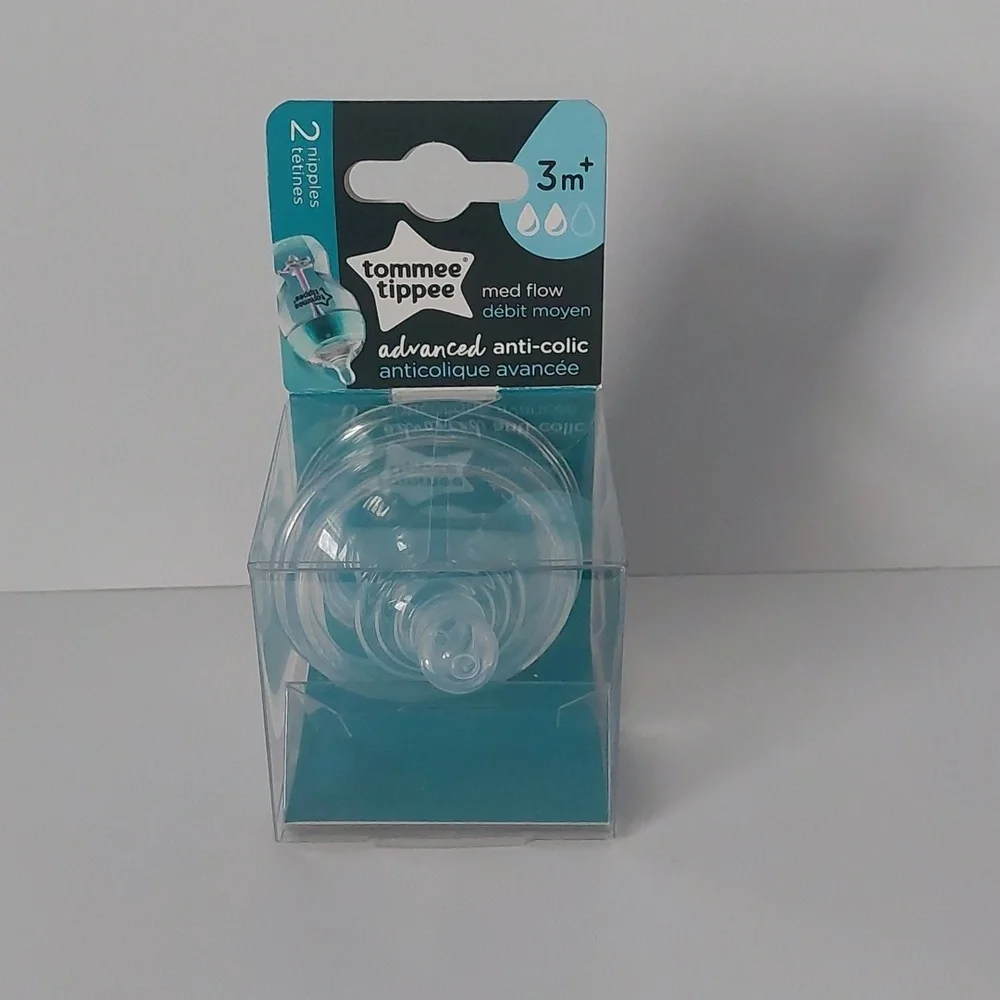 Tommee‎ Tippee Advanced anti-colic slow flow 2 pack nipples 3 months